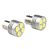 1156 4W 5050 SMD 4-LED White Light Bulb for Car Turning Signal Lamps (2-Pack,  DV 12V)