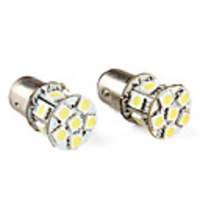 1157 15050 SMD 3-LED White Light Car Brake Turning Signal Light (DC 12V,  2-Pack)