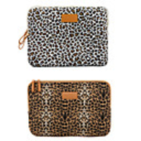 11.6 Inch Laptop / 12 Inch Laptop / 13.3 Inch Laptop Sleeve / Tablet Cases Canvas Leopard / Cheetah Print for Men for Women for Business Office Waterpoof Shock Proof
