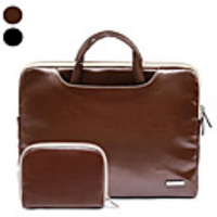 11.6 Inch Laptop / 13.3 Inch Laptop / 15.6 Inch Laptop Sleeve / Briefcase Handbags PU Leather / Polyurethane Leather Textured / Plain for Men for Women for Business Office Waterpoof Shock Proof