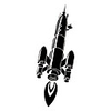 11744CM Rocket Self Adhesive Wall Stickers Creative Children