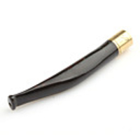 11cm Black Colored Sea Coral / Wu Liu Healthy Cigarette Pipe with Unique Pattern