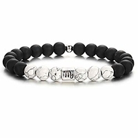 12 constellations anxiety bracelet for women friendship couple distance men bracelet bangle white black yin yang lucky blessing beads bracelet wristband for girls jewelry (scorpio)