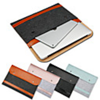 12 Inch Laptop / 13.3 Inch Laptop / 15.6 Inch Laptop Sleeve / Satchel / Tablet Cases PU Leather / Polyester / Cotton Blend Solid Colored / Plain for Men for Women for Business Office Shock Proof