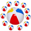 12 Pack - 12 Inch Inflatable Beach Balls - Rainbow Colored Beachballs - for Swimming Pools,  Pool Party,  Playing,  Volleyball,  Beach,  Ocean,  Kids,  and Adults miniinthebox