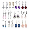 12 pairs hypoallergenic earring moonlight opal tears drop earrings for women boho colorful moonstone dangle earrings for girls (style2-12pairs)