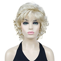 12 Short Curly Wigs Soft Shaggy Layered Classic Cap Full Synthetic Wigs (Dark Brown) miniinthebox