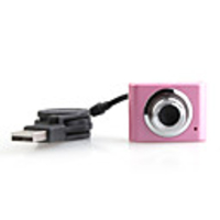 12.0 Mega Pixels Super Mini Cute Web Camera USB Webcam High Resolution - Pink