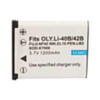 1200mAh 3.7V Digital Camera Battery D-LI63(42B) for Pentax Optio L36 and More