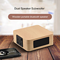 1200mAh Bluetooth Wooden Bass Speaker Mini Wireless Subwoofer Portable Bass Column For Mobile Phone