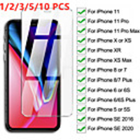 1/2/3/5/10PCS Glass on For iPhone 11 Pro XS max XR X 5 5S SE 2020 Full Cover Screen Protector Tempered Glass For iPhone 8 7 6 6S Plus Film