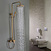 1279 Sprinkle Shower Faucets - Traditional Antique Brass Wall Mount Three Holes