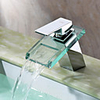 1279 Sprinkle Sink Faucets - Contemporary Chrome Centerset / Waterfall One Hole