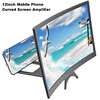 12inch New Mobile Phone Curved Screen Amplifier HD 3D Video Mobile Phone Magnifying Glass Stand Bracket Phone Foldable Holder