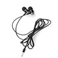 1.2M Metal Earphone Remote Microphone for All Models-Black