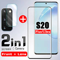 1/2PCS 2 In 1 Tempered glass For Samsung Galaxy S20 ultra S20 Camera Lens Screen Protector Protective Glass on Samsung S20 Plus glass miniinthebox