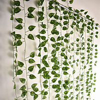 12Pcs 220cm Artificial Plants Vine Wall Decor Wedding Party Decorative Artificial Leaves miniinthebox