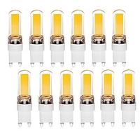 12pcs 3 W LED Bi-pin Lights 300 lm G9 T 1 LED Beads COB Dimmable Warm White White 220-240 V / CE Certified miniinthebox