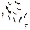 12pcs Black 3D DIY Bat Wall Stickers Halloween home decoration accessories