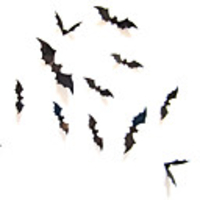 12pcs Black 3D DIY Bat Wall Stickers Halloween home decoration accessories