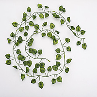 12PCS Flower Vine 72pcs Leaf 1 Piece 2M Home Decoration Artificial Ivy Leaf Garland Plant Vine Fake Leaf Flower Reptile Green Ivy Wreath