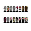 12pcs Nail Foil Art Armour Wraps Patch Stickers-Black Series