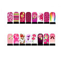 12pcs Nail Foil Art Armour Wraps Patch Stickers-Pink Series