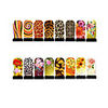 12pcs Nail Foil Art Armour Wraps Patch Stickers-Yellow Series