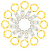12pcs String Lights 2m 20 LED Copper EL String Light Warm White for Christmas Wedding New Year