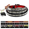 12V 60 Inch 72SMD Sequential Amber Red LED Flashing Grill Strobe Lights Waterproof Bar Turn Signal Warning Recovery Car Breakdown