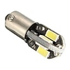 12V Ba9s 2W 100LM 6000K T4W White 6 SMD 5730 LED Dashboard License Wide Light Lamp Motorcycle Car