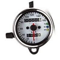 12V Universal Motorcycle Dual Odometer Speed Meter Gauge LED Backlight Signal