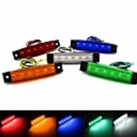 12V/24V 6LED Yellow Red White Car Auto Truck Lorry Trailer Side Marker Indicators Turn Signal Lights Tail Warning Rear Light