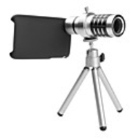 12x Telephoto Thread Lens with Back Case and Tripod for iPhone 3G and 3GS