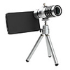 12x Telephoto Thread Lens with Back Case and Tripod for iPhone 4 and 4S