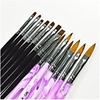 13 pcs black purple color painting drawing nail art pen brushes set for manicure uv gel false tips acrylic