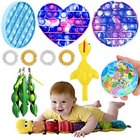 13 pcs Fidget Sensory Toy Set Stress Relief Toys Autism Anxiety Stress Relief Pop Bubble Fidget Sensory Toy For Kids Adults miniinthebox