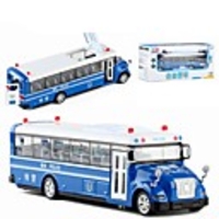 1:32 Toy Car Vehicles Police car Bus Cool Music Light Pull Back Vehicles Metal Alloy Mini Car Vehicles Toys for Party Favor or Kids Birthday Gift 1 pcs / Kid