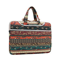 13.3 14 15.6 inch Bohemia Print Lightweight Water Resistant canvas Laptop Sleeve Handbags Laptop Case for Macbook/Surface/Xiaomi/HP/Dell/Samsung/Sony Etc