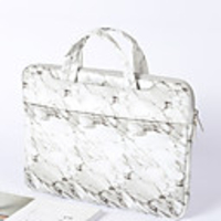 13.3 Inch Laptop / 14 Inch Laptop / 15.6 Inch Laptop Sleeve / Briefcase Handbags PU Leather Marble for Men for Women for Business Office Water Proof Shock Proof
