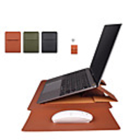 13.3 Inch Laptop / 14 Inch Laptop / 15.6 Inch Laptop Sleeve / Tablet Cases PU Leather / Polyurethane Leather Solid Colored / Plain for Men for Women for Business Office Waterpoof Shock Proof