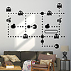 14 Colors Cartoon Anime Pac-Man Game Wall Stickers for Kids Rooms Sticker Children