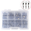 140 pcs Fishing Tackle Box Fishing Snaps Swivels Steel Stainless Easy to Use Jigging Sea Fishing Fly Fishing Bait Casting Fishing Removal Tools Fishing Outdoor Recreation Sporting Goods / Spinning