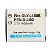 1400mAh 3.7V Digital Camera Battery D-LI92(50B) for PENTAX SP-800UZ and More