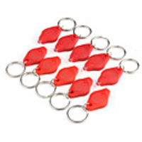 1400mcd LED Flashlight Keychain - Red Light (10-Pack)