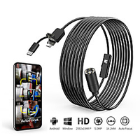 14.2 mm 5.0MP 1944P HD camera 3-in-1 Industrial Piping Inspection of carbon deposits in automobile repair engines autofocus endoscope 2 m hard wire