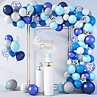 144 pcs blue balloons garland arch kit 12