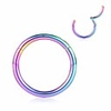 14g clicker segment seamless hoop nose ring 8mm septum ring unisex hoop earrings easy use body piercing ring 2 pcs rainbow