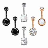 14g stainless steel belly button rings for women navel barbell body jewelry piercing