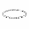 14k gold plated cubic zirconia classic tennis bracelet white gold bracelets for women 4mm cz,  7 inches